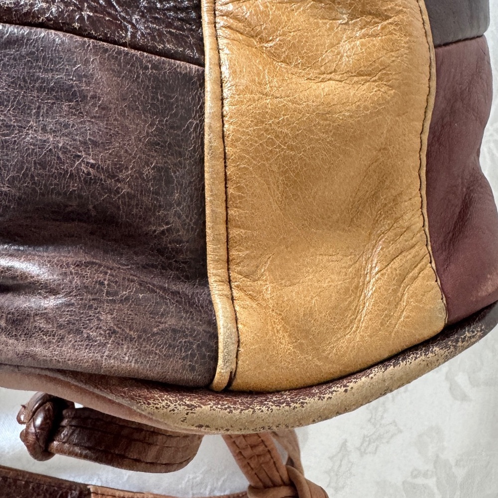 Patchwork Leather Shoulder Bag Multi Pocket Purse - image 6